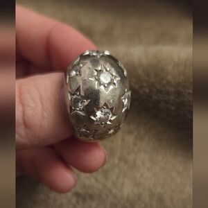 Sliver Star Chunky Vintage Ring